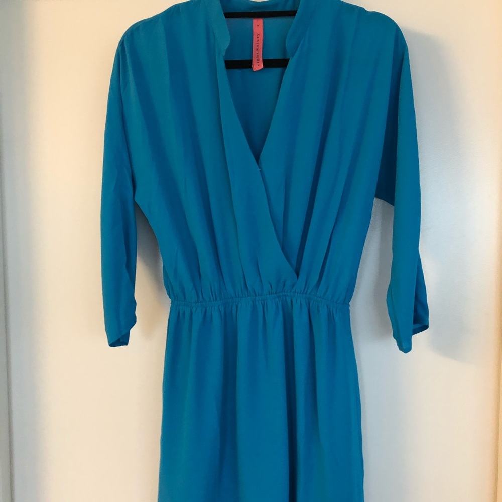 Eight Sixty Turquoise Wrap Dress